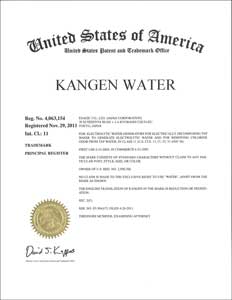trademark kangen water