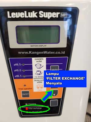 exchange filter mw-7000hg leveluk super501 mesin kangen water