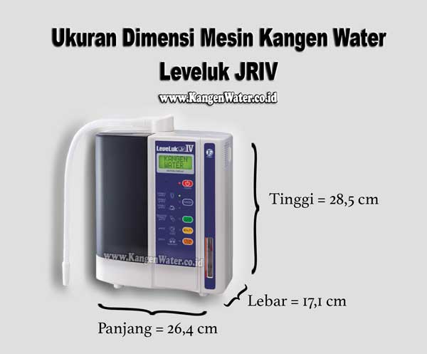 ukuran dimensi mesin kangen water leveluk jriv